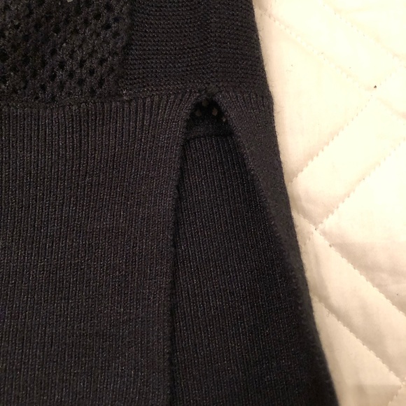 DKNY Black Silk Mesh Sweater - Picture 2 of 7